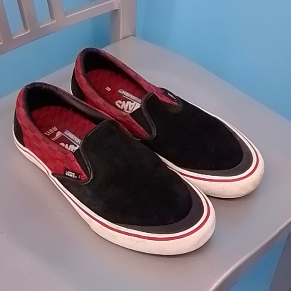 Vans Other - VANS X Baker Rowan Slip-On Pro Black/Red Speed Check Men's Size 8.5